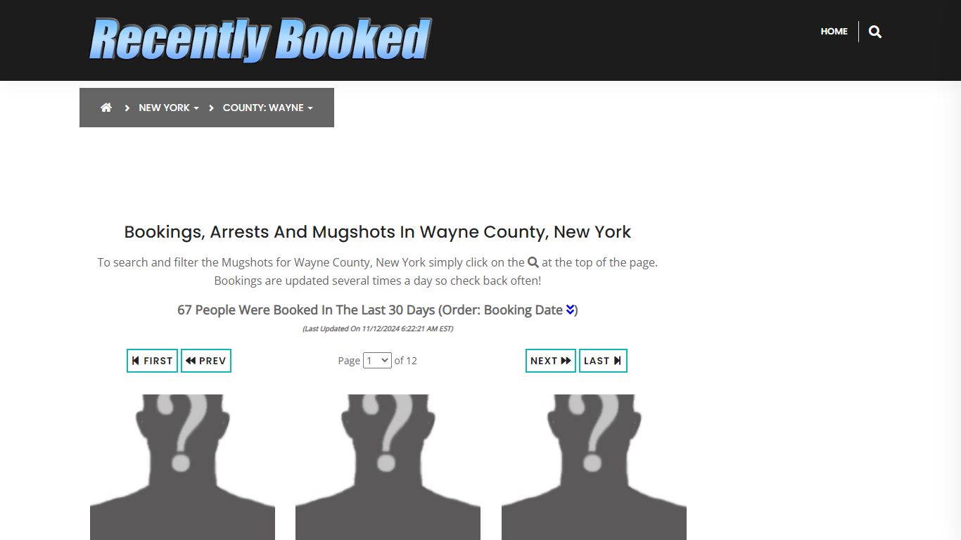 Bookings, Arrests and Mugshots in Wayne County, New York - Recently Booked